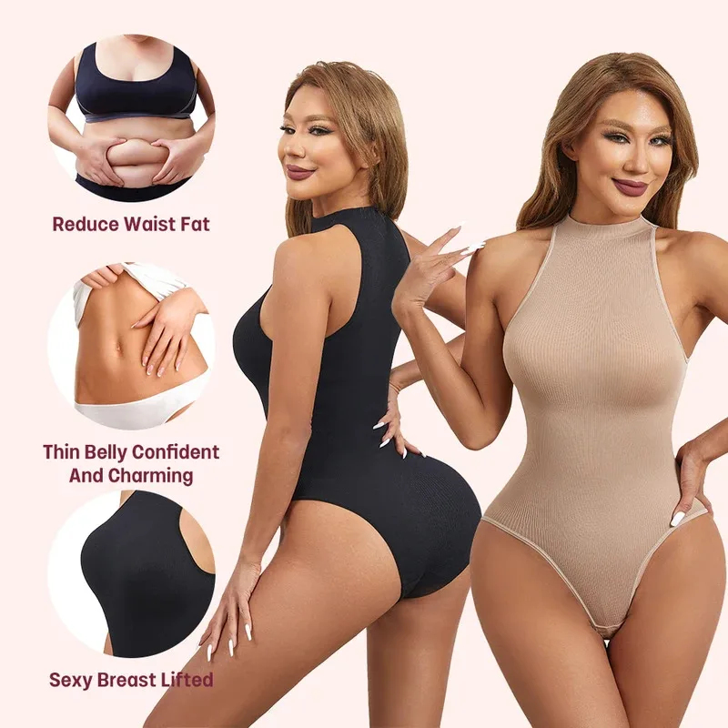 Waist Trainer Women - Hoge elastische bodysuits, sexy mouwloze shapewear