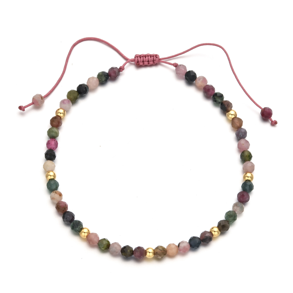 Yoga Fitness Tracker - 3Mm Toermalijn Kralen Gevlochten Armband Diy