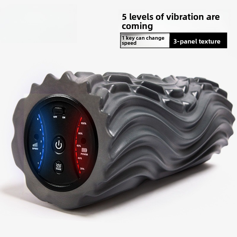 Yoga Fitness Gear - Yogakolom Yoga-uitrusting Elektrische schuimroller 5-versnellings vibratiemassage