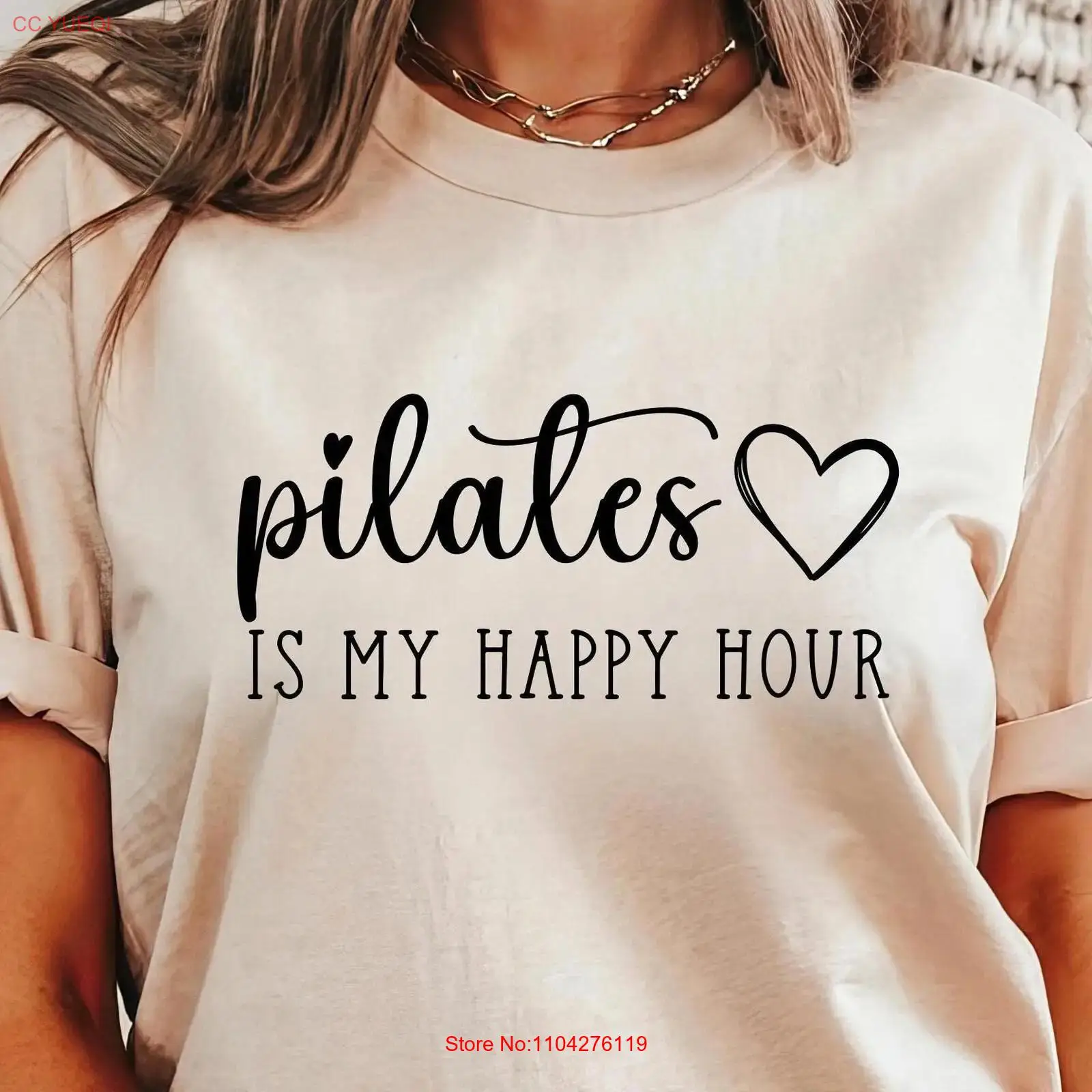 Yoga Fitness Instructor - Pilates is mijn Happy Hour T-shirt