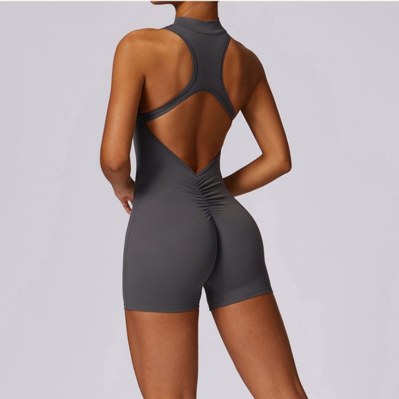 Yoga Overall Fitness - Zomer Rits Workout Jumpsuit Sport Overalls