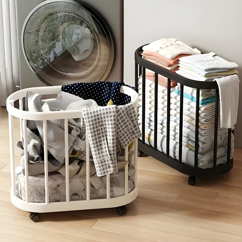Yoga Fitness Gear - Nauwe, waterdichte wasmand op wielen, multifunctionele