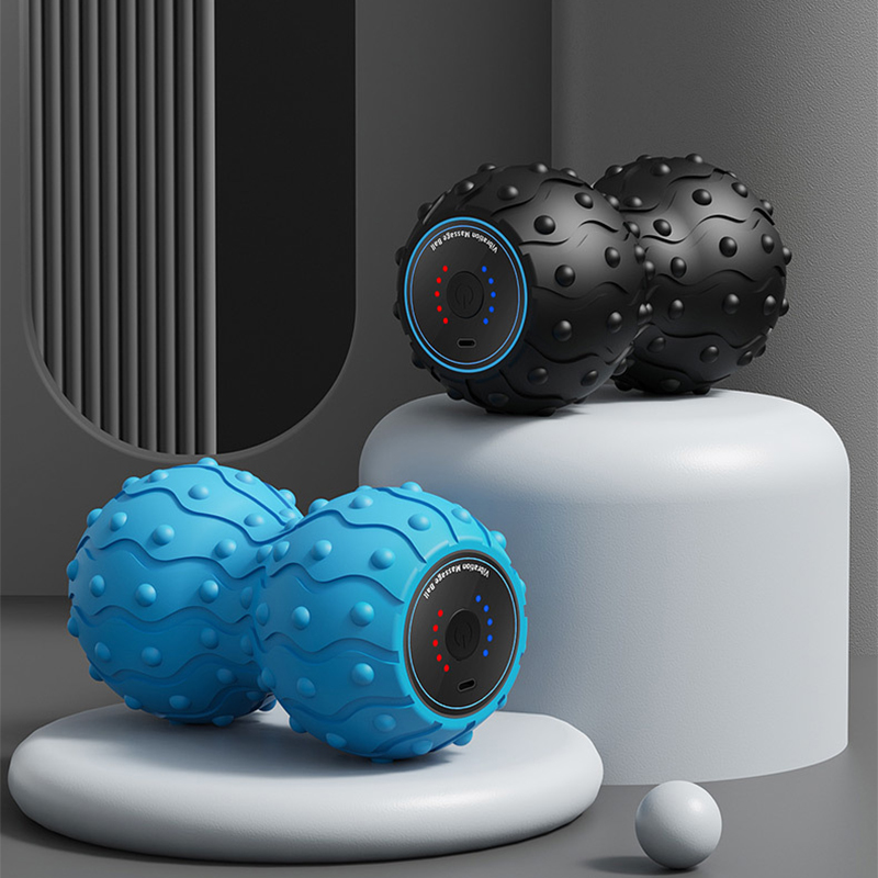 Yoga Fitness Gear - Oplaadbare 5-versnellings vibrerende massagebal, draagbare pinda-vormige