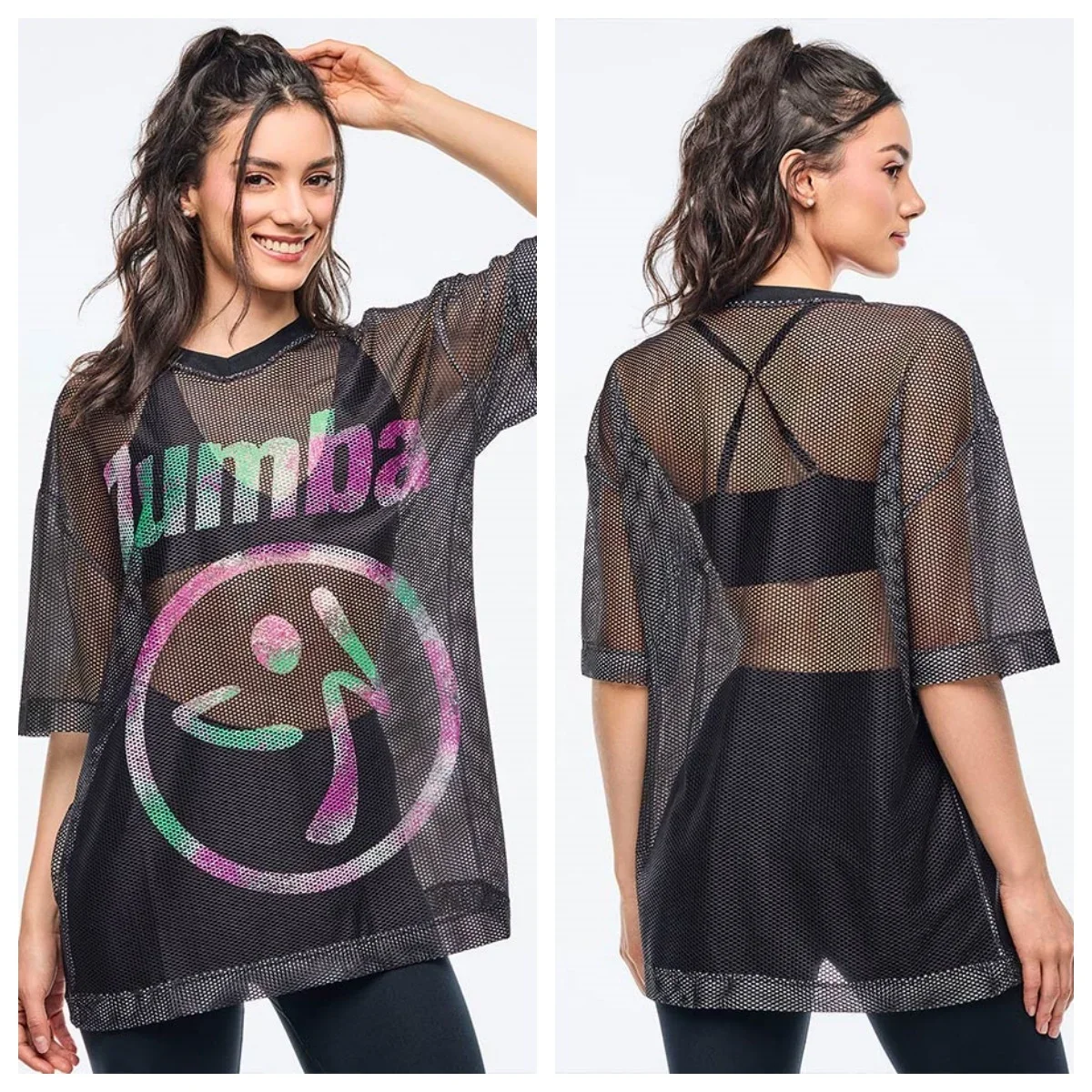 Zwarte mesh ademende zumba-dan - Zumba & Yoga Fitness By Anushree Pune Reviews recensie en prijs