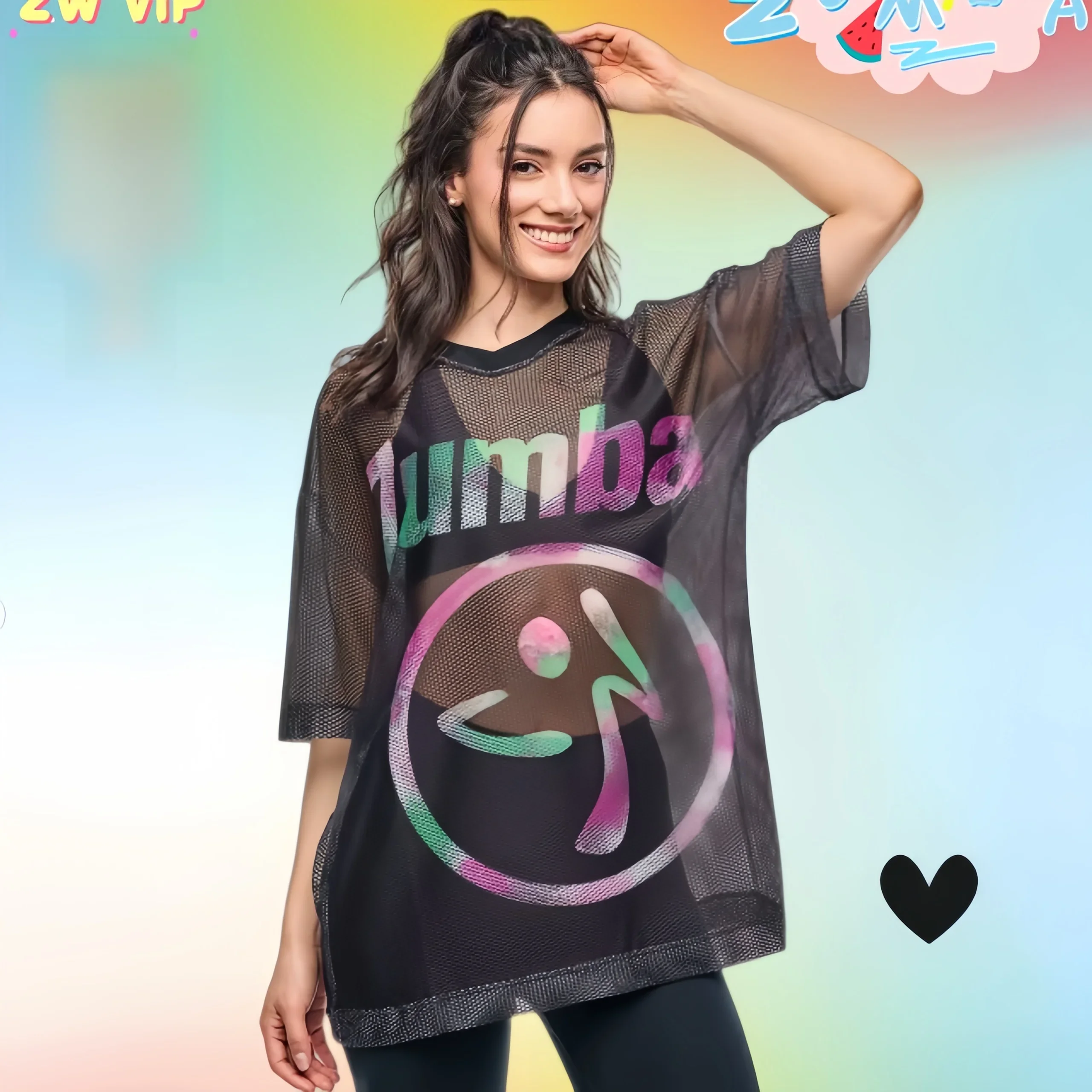 Zwarte mesh ademende zumba-dan - Zumba & Yoga Fitness By Anushree Pune Reviews recensie en prijs
