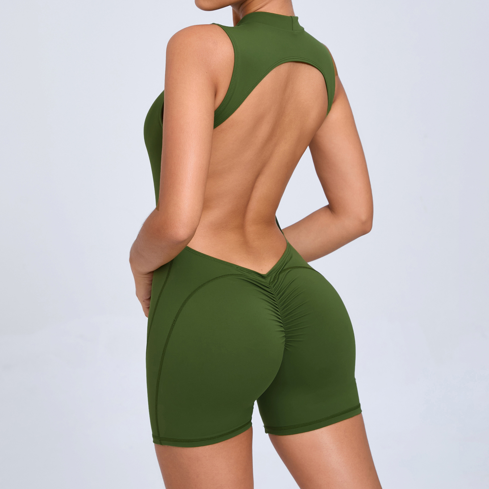 Holle rugloze gym bodycon shor - Yoga Overall Fitness recensie en prijs