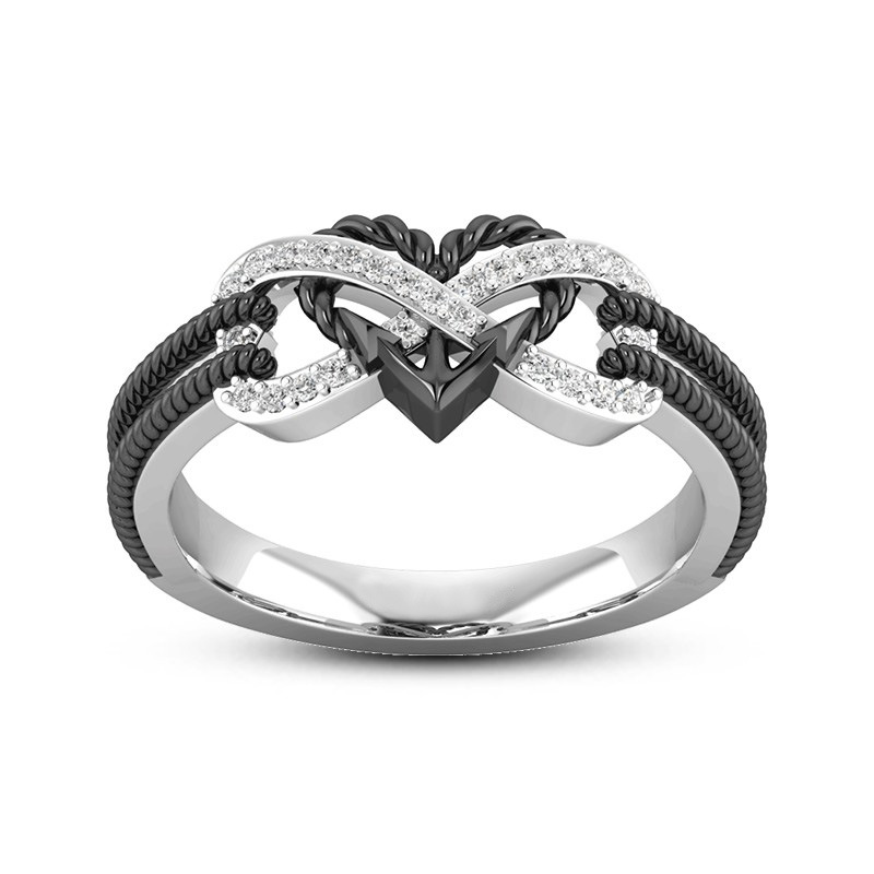 Zwart Rose Goud Kleur Hart Rin - Yoga Fitness Tracker recensie en prijs