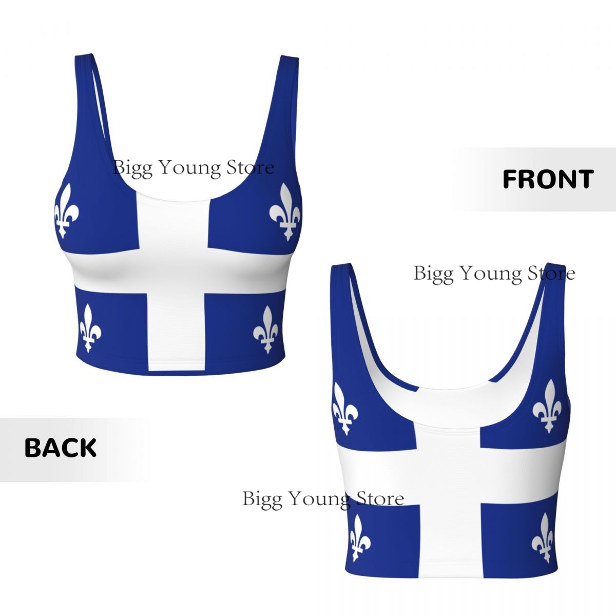 Vlag van Quebec Canada Basic T - Yoga Fitness Quebec recensie en prijs